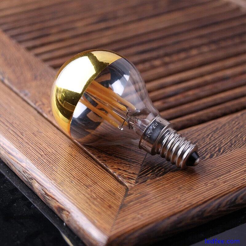 E14 E27 LED Bulb 4W Silver / Gold Top Vintage Dimmable Cool / Warm White 220V 4 