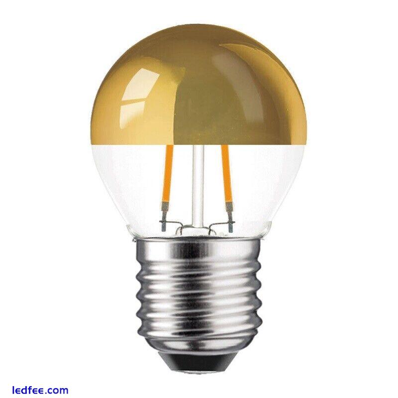 E14 E27 LED Bulb 4W Silver / Gold Top Vintage Dimmable Cool / Warm White 220V 0 