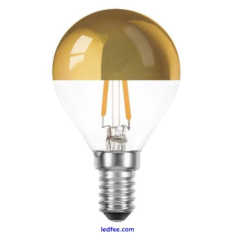 E14 E27 LED Bulb 4W Silver / Gold Top Vintage Dimmable Cool / Warm White 220V 1 