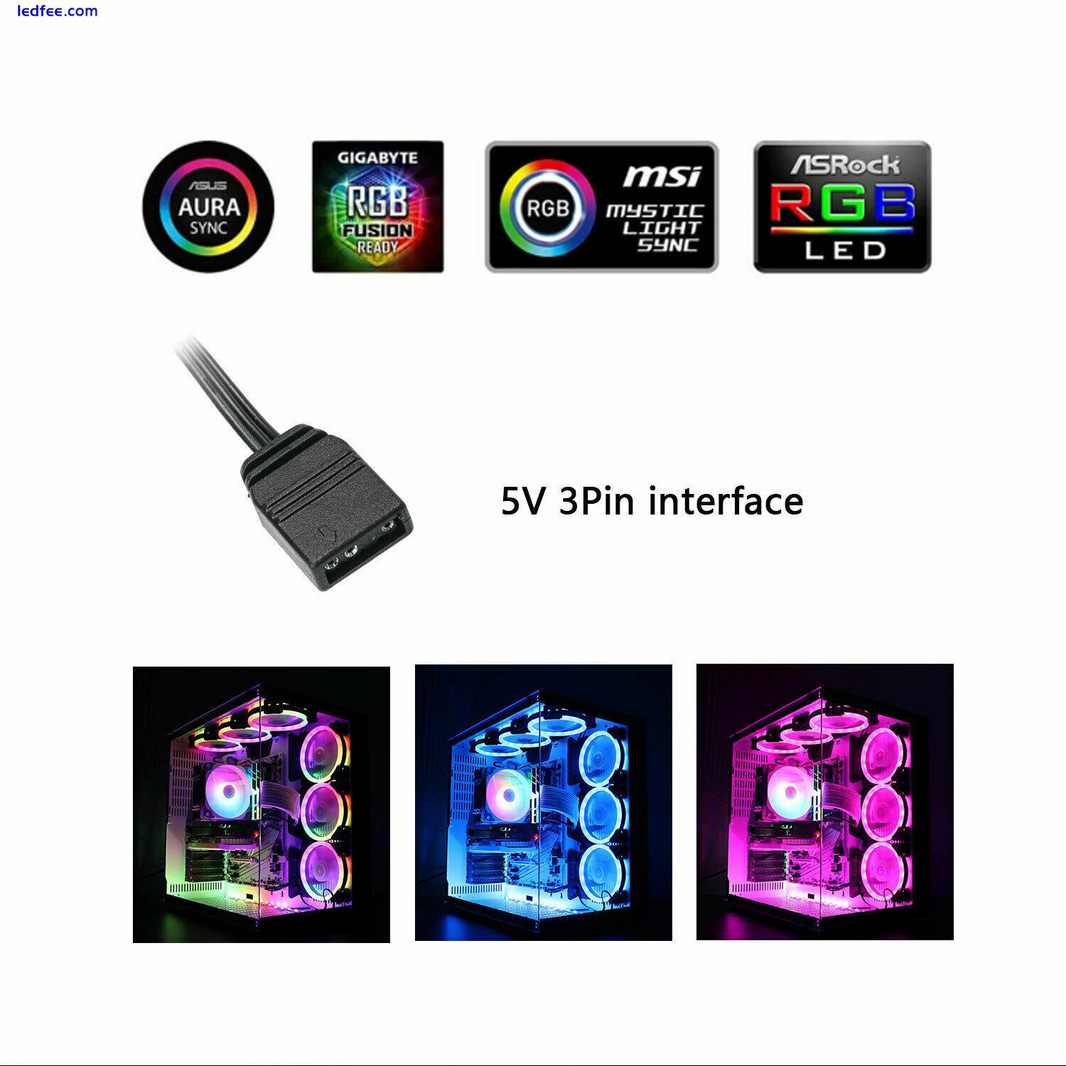 Led Strip kit Rainbow For PC Case 5v 3pin ARGB Header RGB Fusion MSI Mystic sata 1 