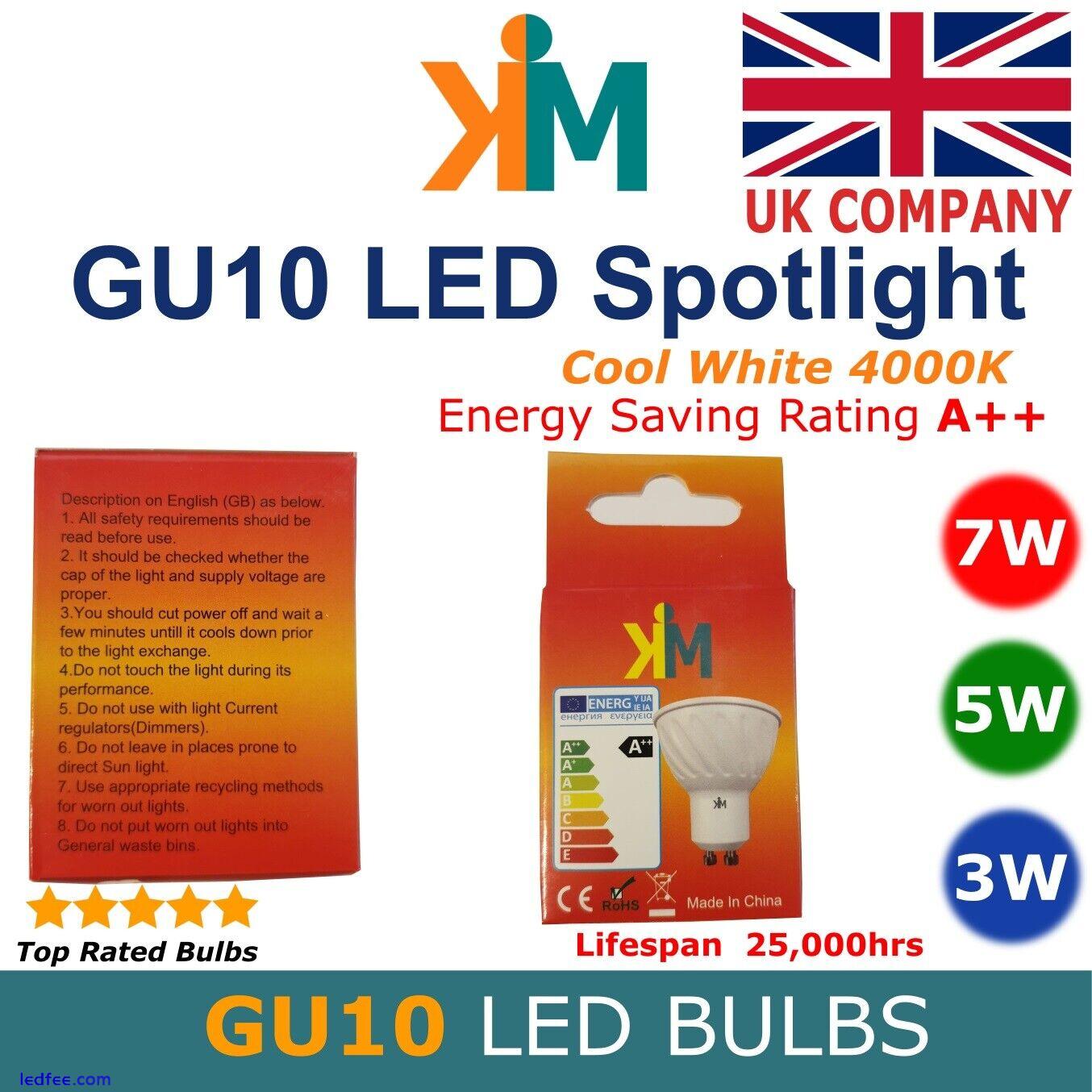 GU10 LED Bulbs 5W 7W LED Light Spot Light Down Light Cool White 4000K Energy A++ 5 