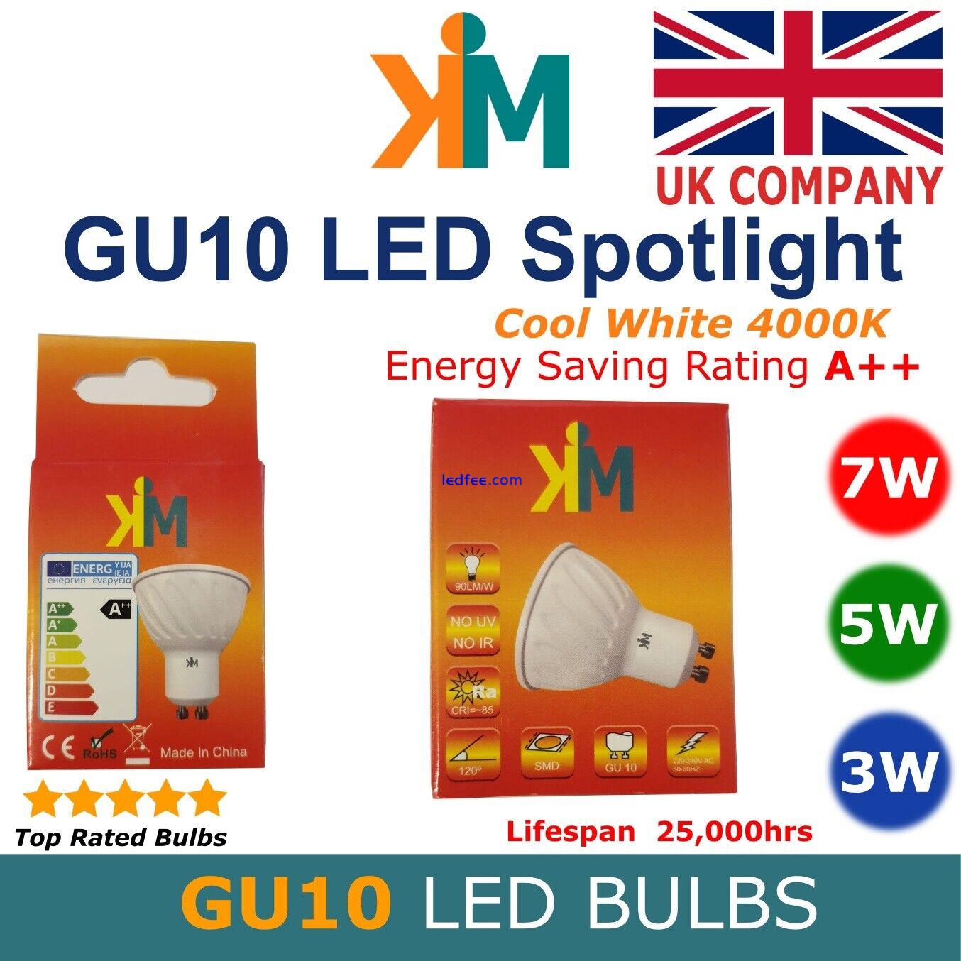 GU10 LED Bulbs 5W 7W LED Light Spot Light Down Light Cool White 4000K Energy A++ 1 