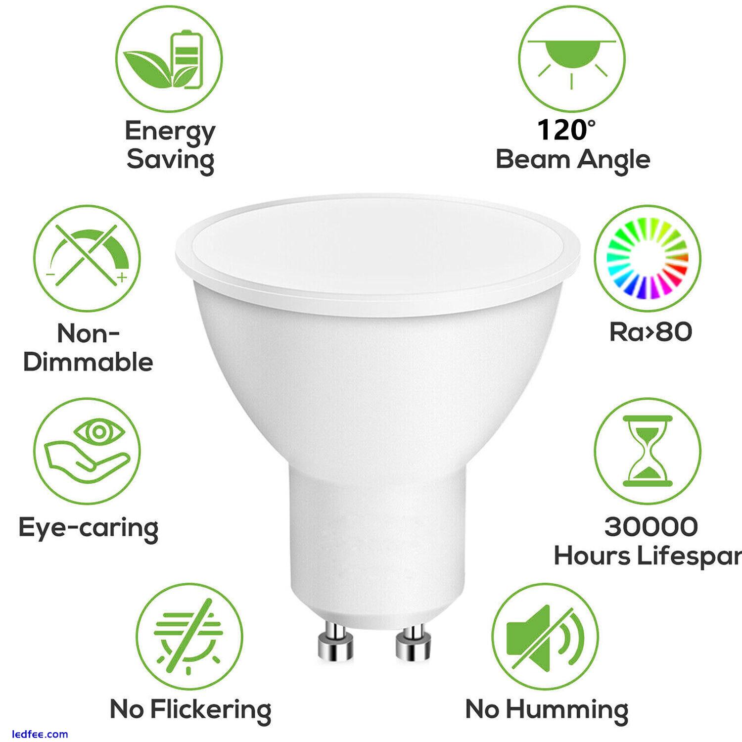 10X LED GU10 Light Bulbs 5W 7W Warm Cool Day White Spotlight Eneygy Saving 120° 3 