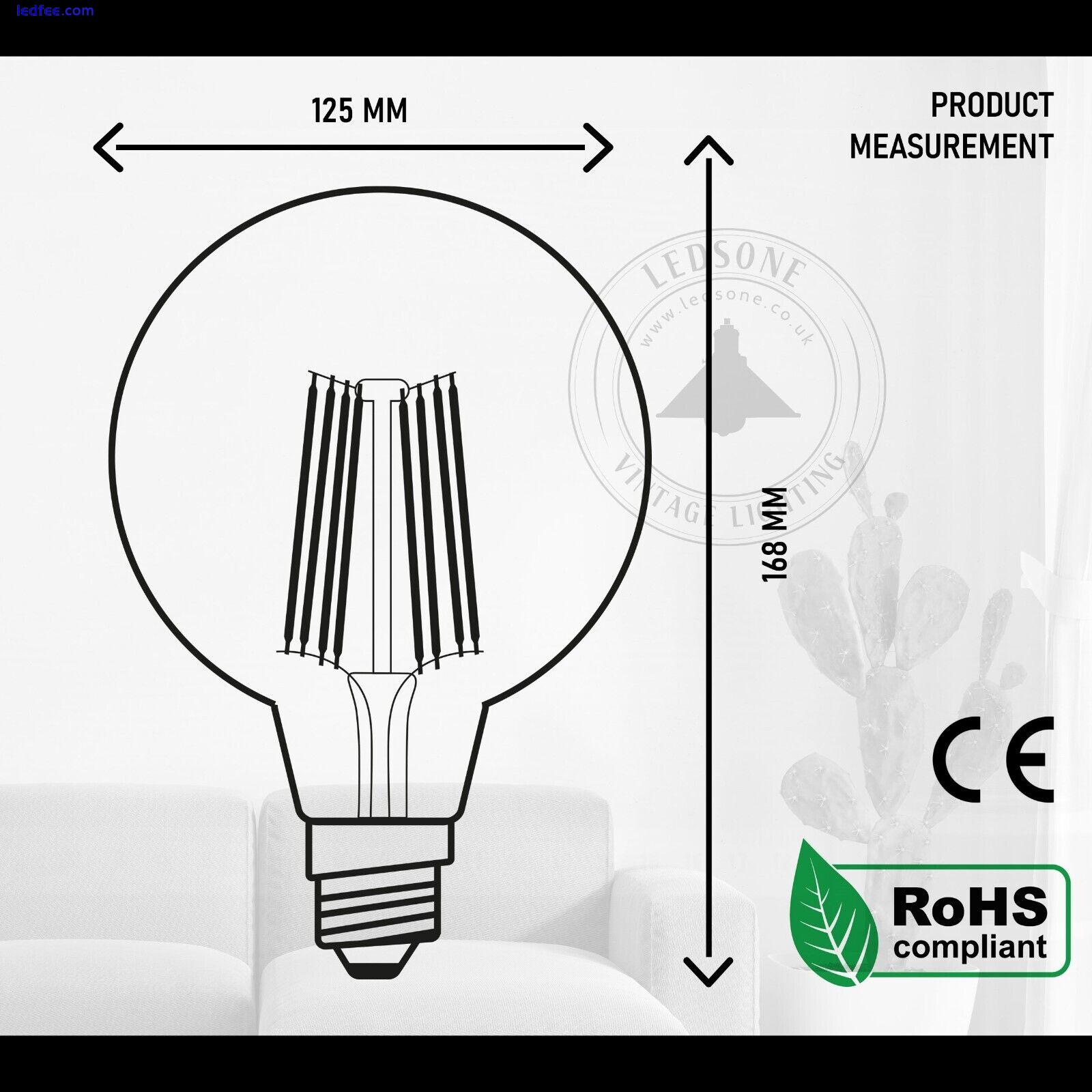 LED Bulbs Antique Edison Light Bulb Vintage Filament Dimmable Bulb E27 4W 8W 1 