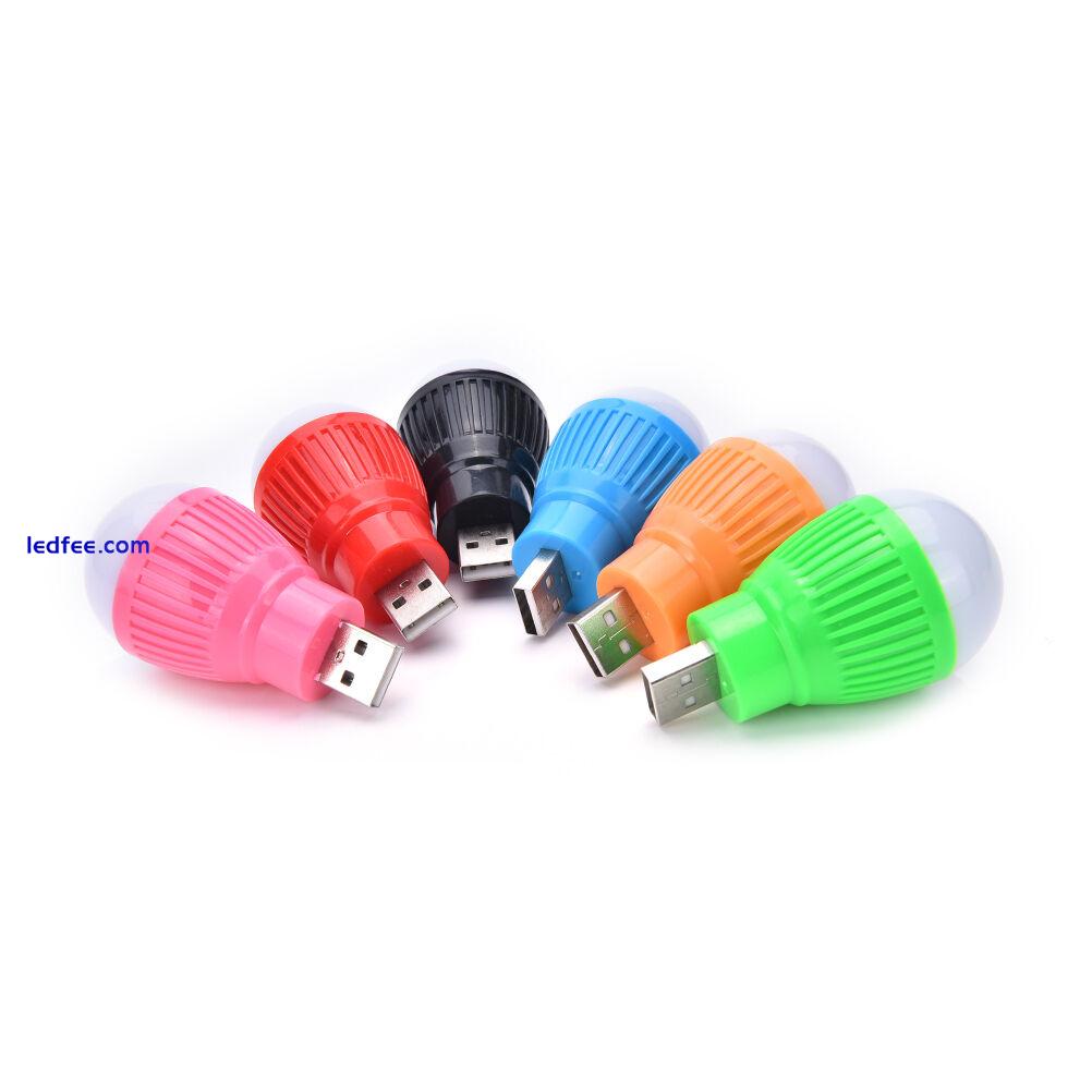 2x USB Mini LED Cool White Night Light Bulb for Portable Reading Flashlight' 1 