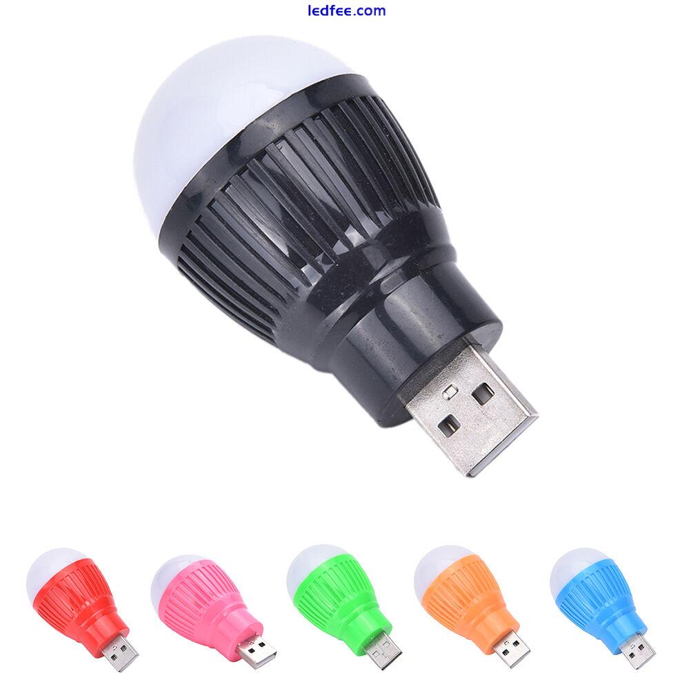 2x USB Mini LED Cool White Night Light Bulb for Portable Reading Flashlight' 2 