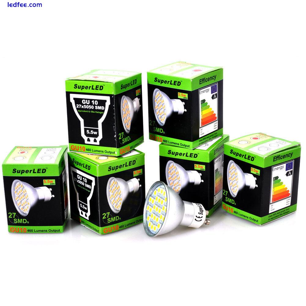 GU10 LED Dimmable & Non-Dimmable Spot Light Bulbs Warm White 5.5w 240V 460 Lumen 5 