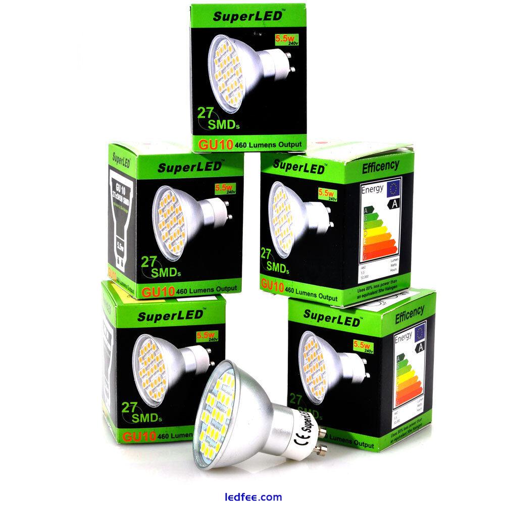GU10 LED Dimmable & Non-Dimmable Spot Light Bulbs Warm White 5.5w 240V 460 Lumen 1 