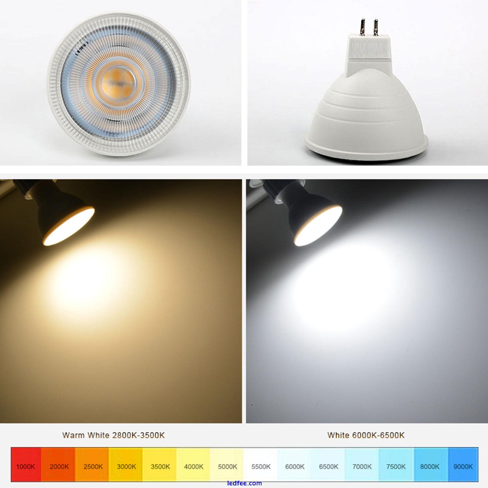 Dimmable COB LED Spotlight 7W GU10 MR16 GU5.3 Light Bulbs 220V 240V White Lamps 5 