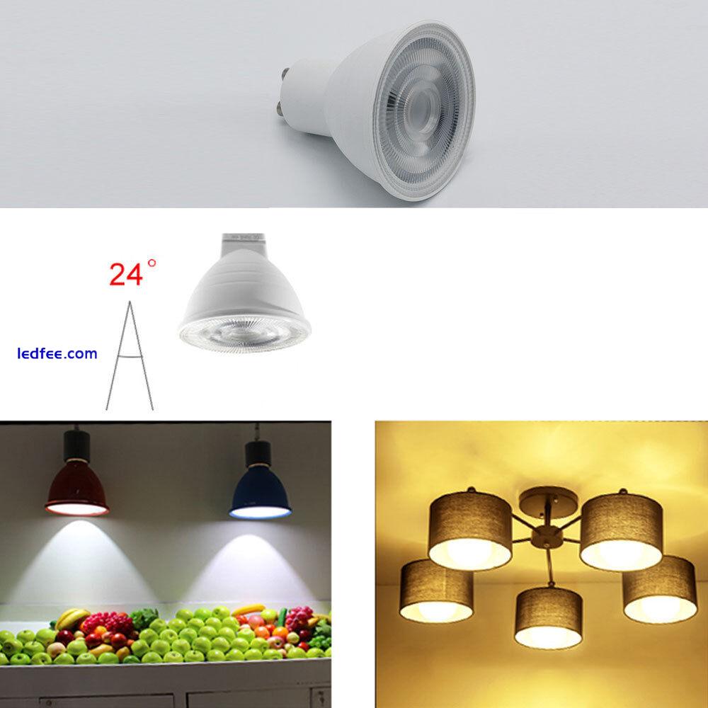 Dimmable COB LED Spotlight 7W GU10 MR16 GU5.3 Light Bulbs 220V 240V White Lamps 4 