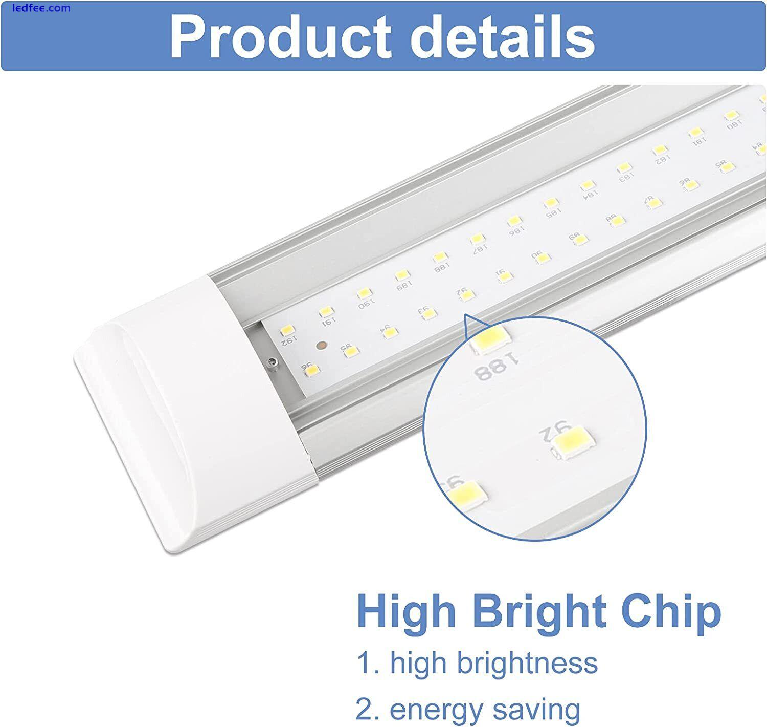 LED Batten Light Low Profile Ceiling Tube Light office 6500K 54W 2FT 4FT 5FT 6FT 2 