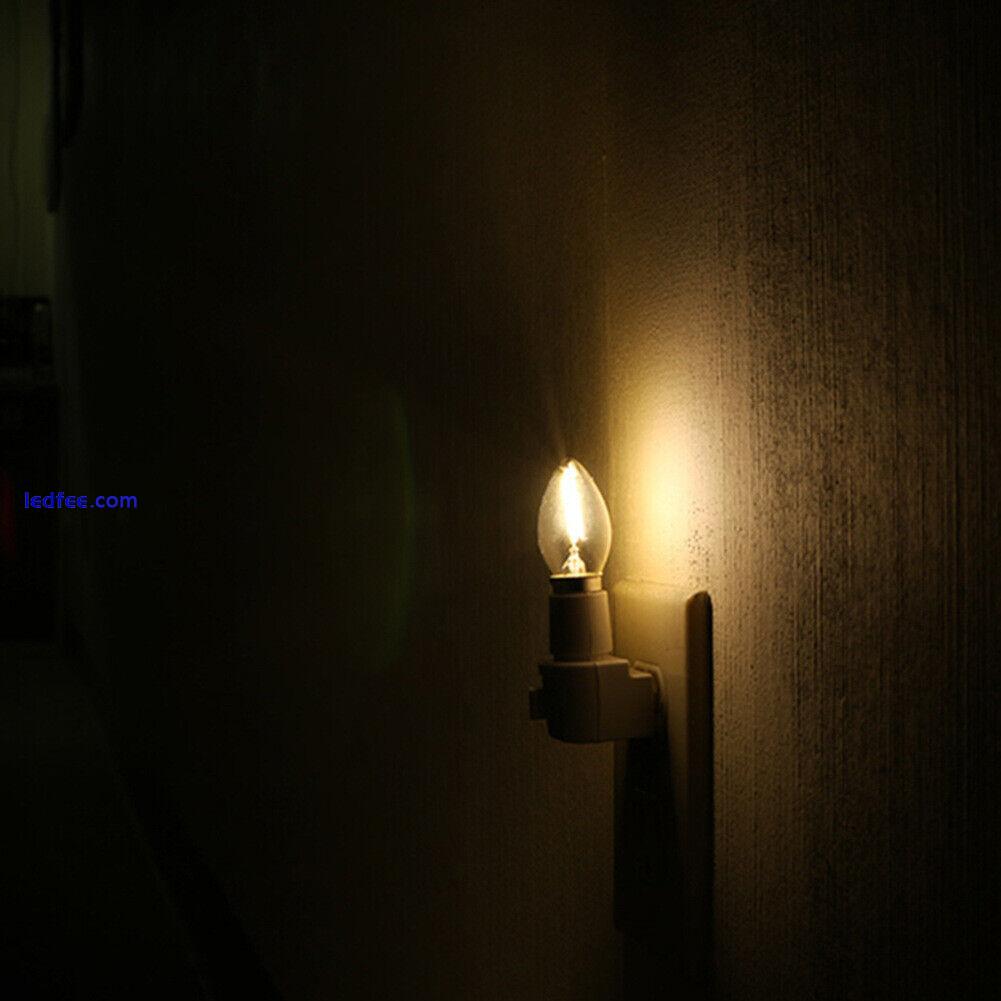 LED Filament Candle Light Bulb C7 1W Screw E14 Vintage Lamp Warm White AC 220V 5 