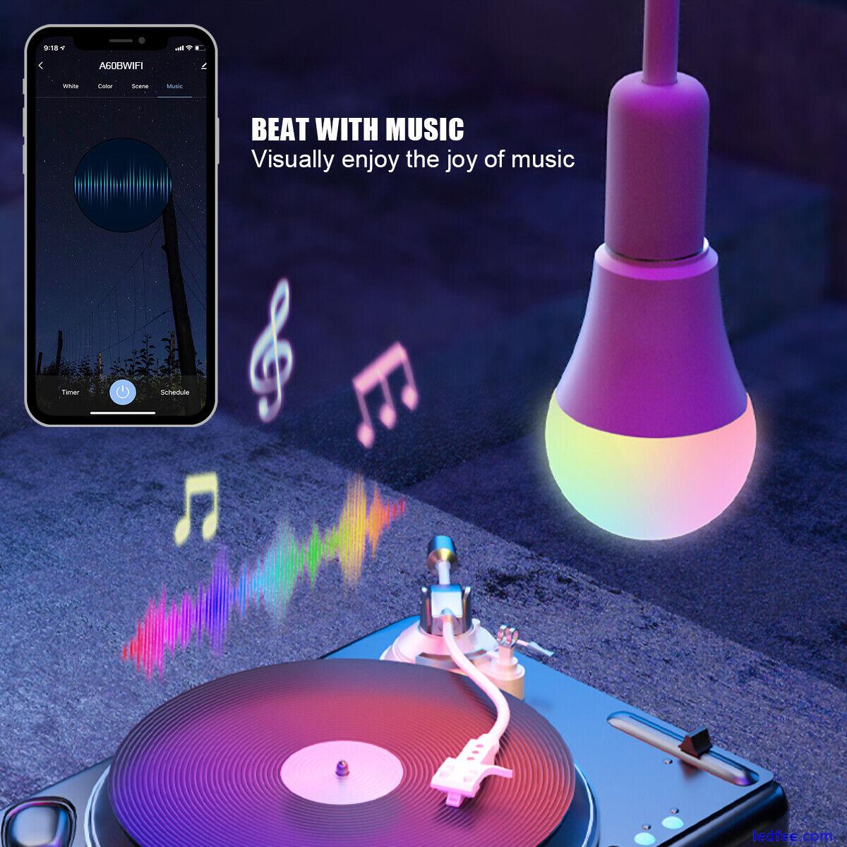 WiFi RGB Smart LED Light Bulb for Apps by iOS Android Amazon Alexa Google Home 2 