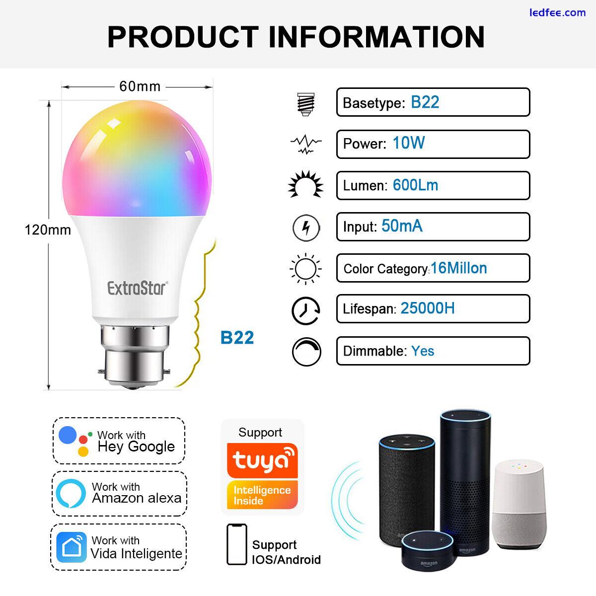 WiFi RGB Smart LED Light Bulb for Apps by iOS Android Amazon Alexa Google Home 0 