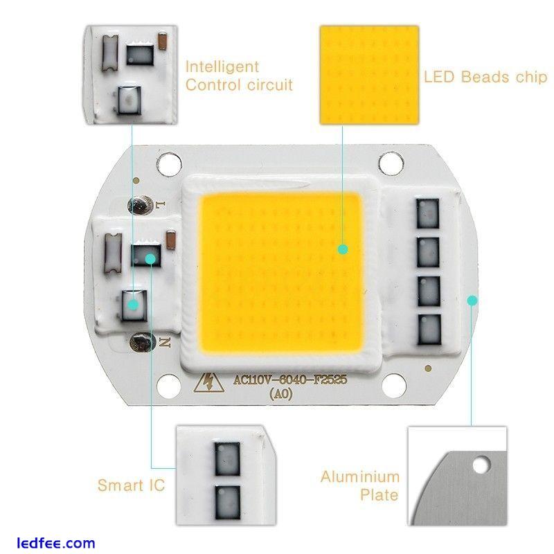 High Power COB LED Chip Bulb 20W 30W 50W 70W 100W 150W  Flood Light AC 220V 110V 3 