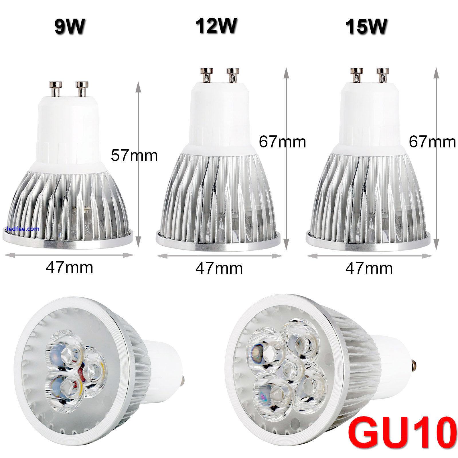 Muticolor GU10 MR16 Dimmable LED Spotlight Bulbs 9W 12W 15W 110V 220V 12V Lamps 3 