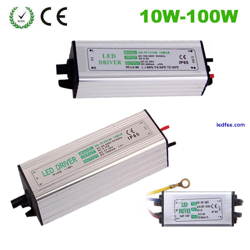 LED Driver 10/20W/30/50W/70/100W Power Supply Transformer 12V-24V-38V Waterproof 0 