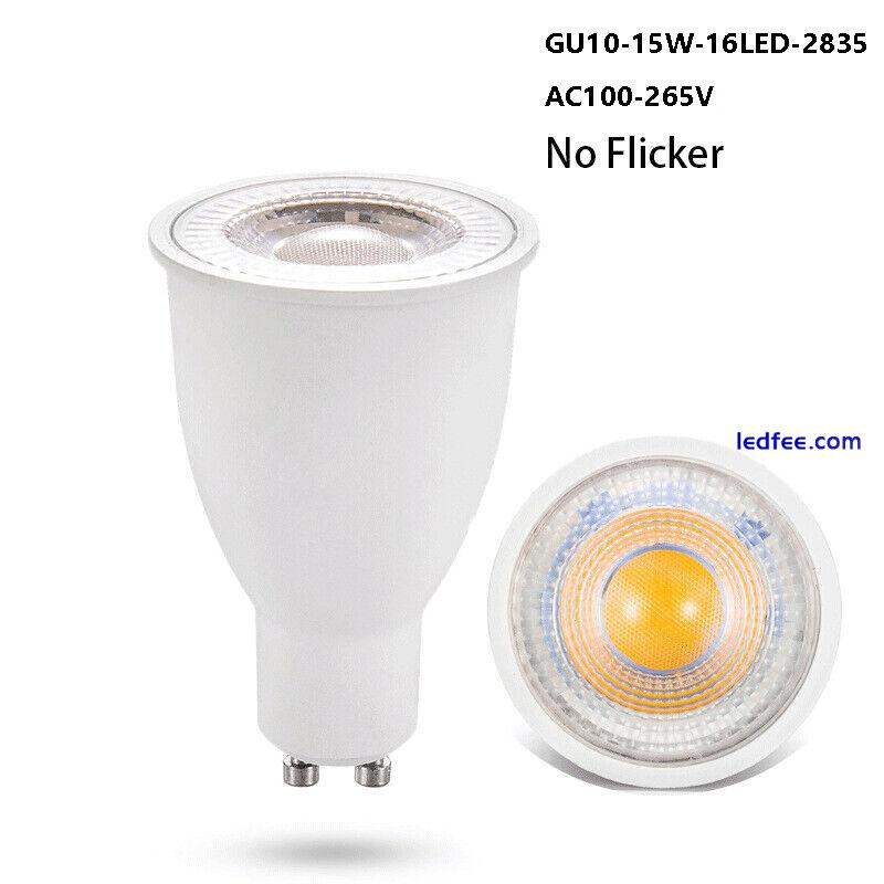 10W 15W GU10 LED Spotlight Bulbs No Flicker White Replace 100W Halogen Lamps FC 4 