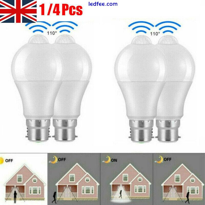 1/4x B22 PIR Motion Sensor LED Lamp Bulb Globe Auto Energy Saving Light Set 1 