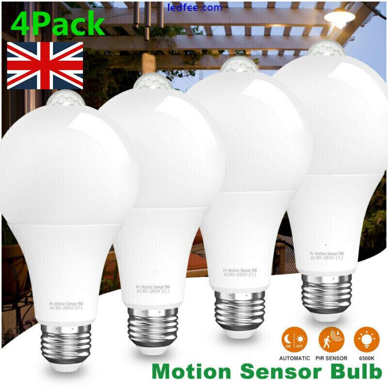 1/4x B22 PIR Motion Sensor LED Lamp Bulb Globe Auto Energy Saving Light Set 2 