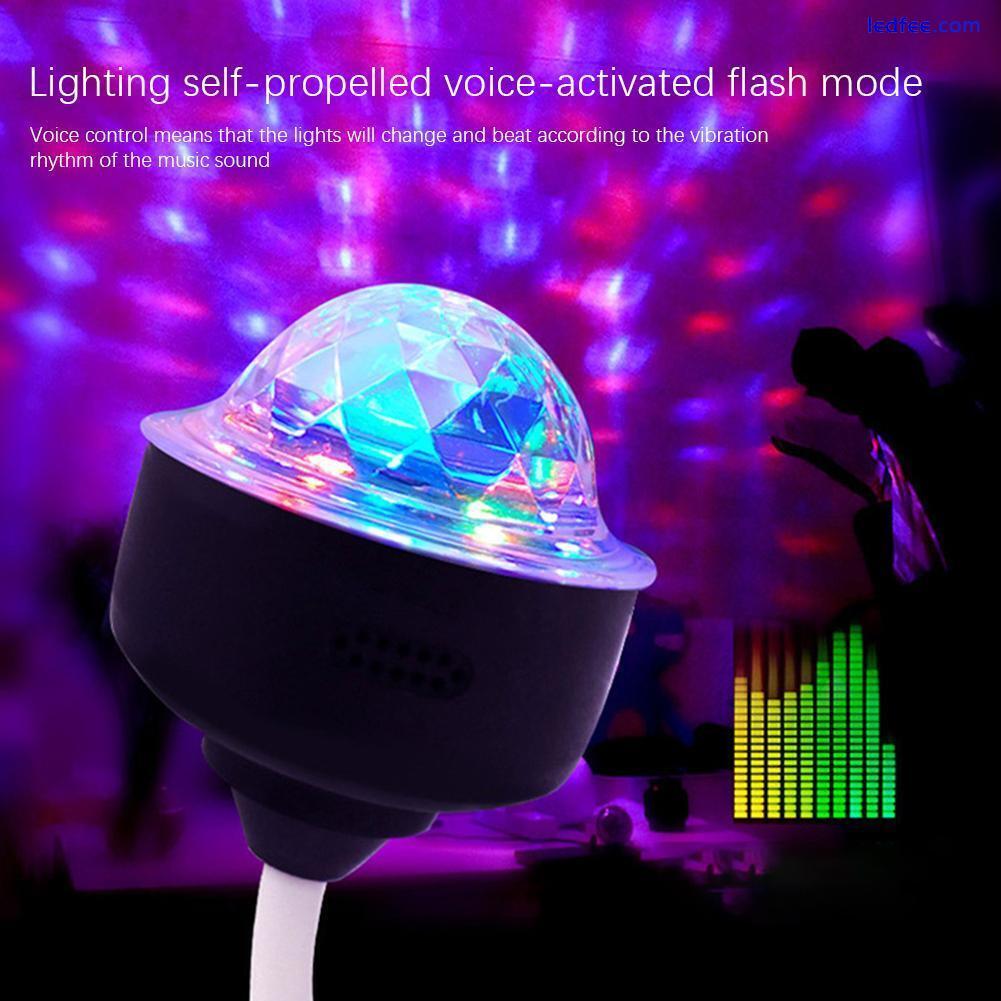 LED Colorful Rotating Disco Flexible USB Plug Light Bulb。 4 