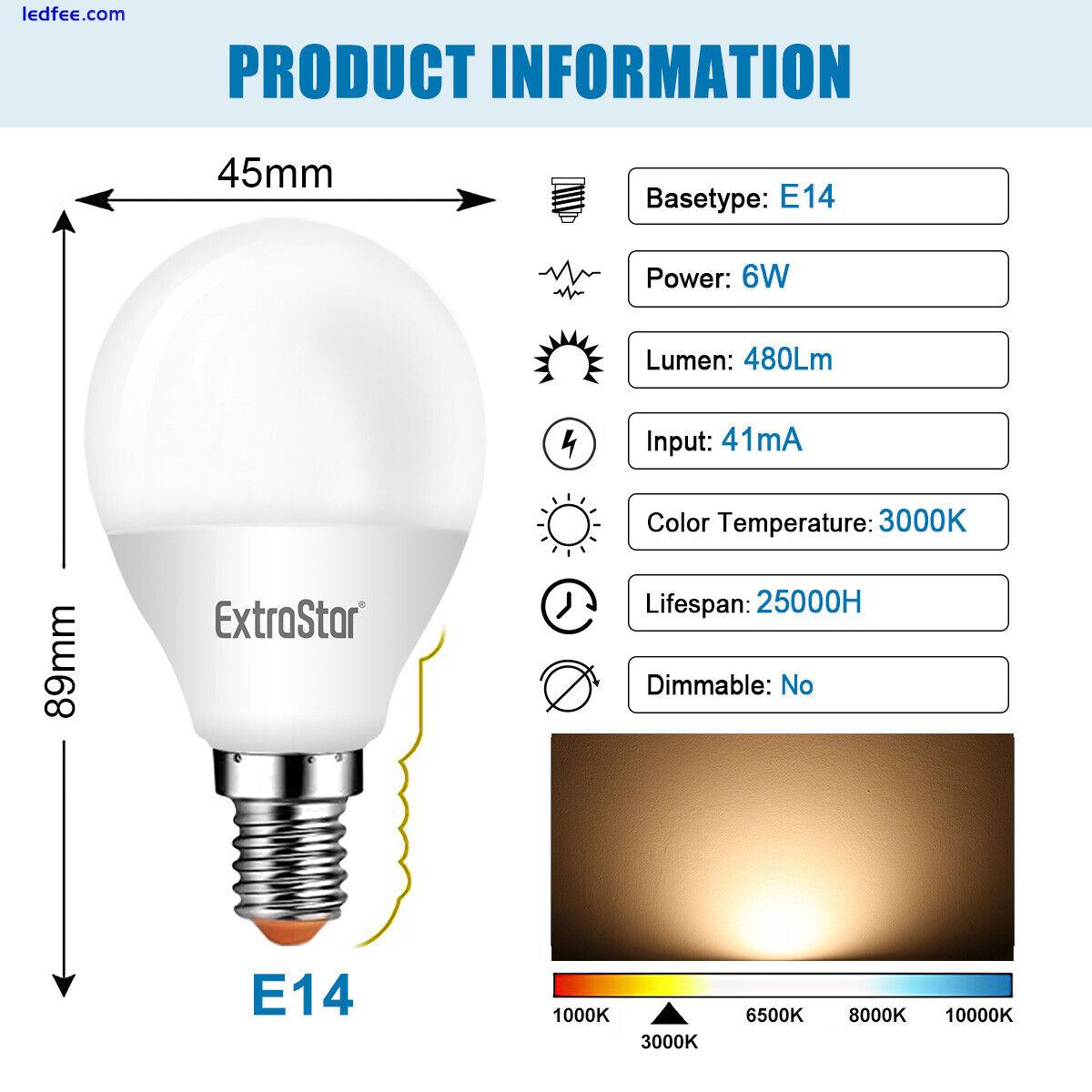 6W LED Round Golf Ball Light Bulbs Small Screw E14 Cold Warm White Enery Saving 0 