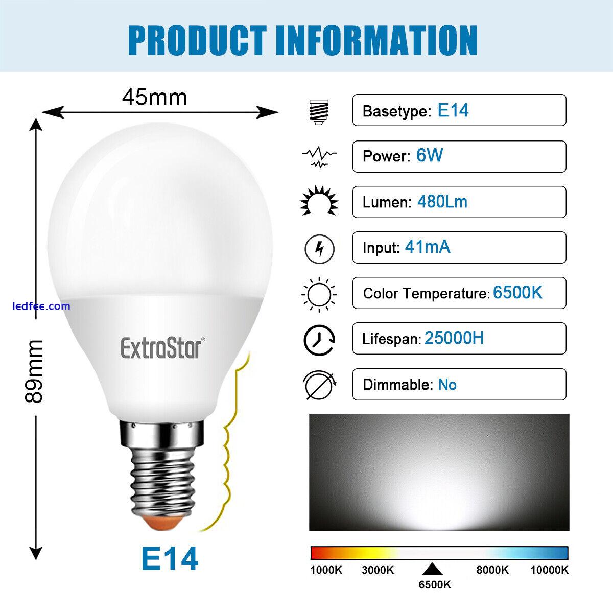 6W LED Round Golf Ball Light Bulbs Small Screw E14 Cold Warm White Enery Saving 1 