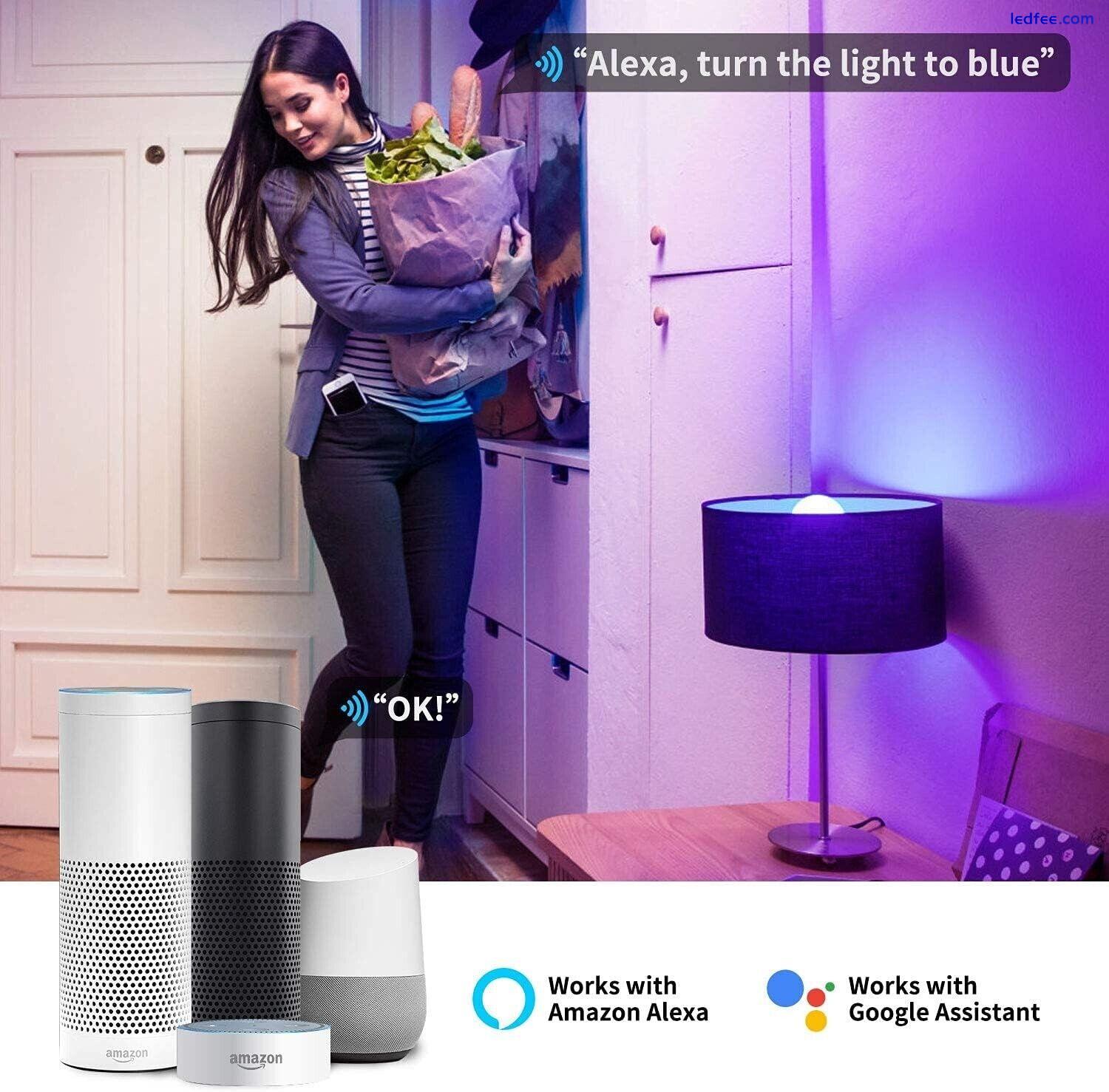 Alexa/ Google Home Smart Bulb WiFi Light Bulbs B22 Bayonet, 2 Pack, 10W 1000LM 1 
