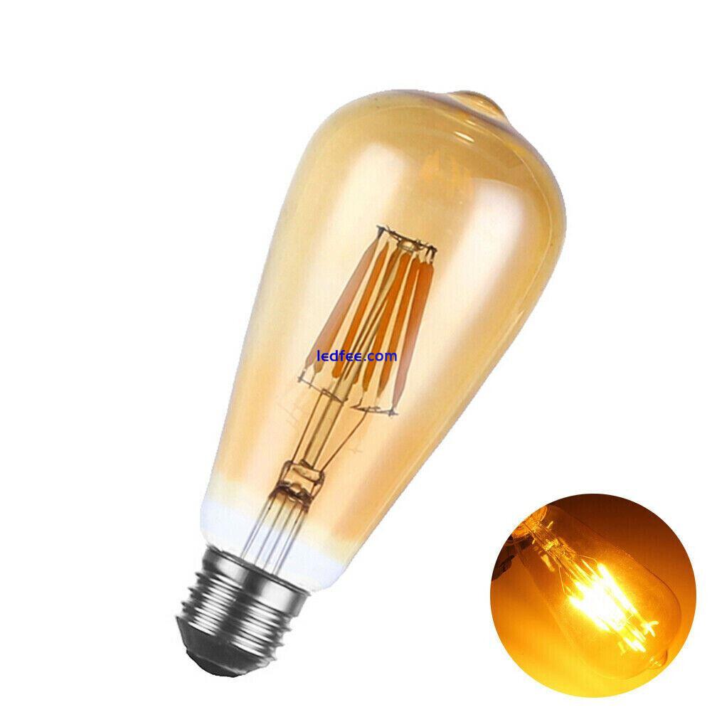 E27 Vintage Filament LED Edison Light Bulb Lamp Decorative ST64 Lightbulb 4W/8W 3 