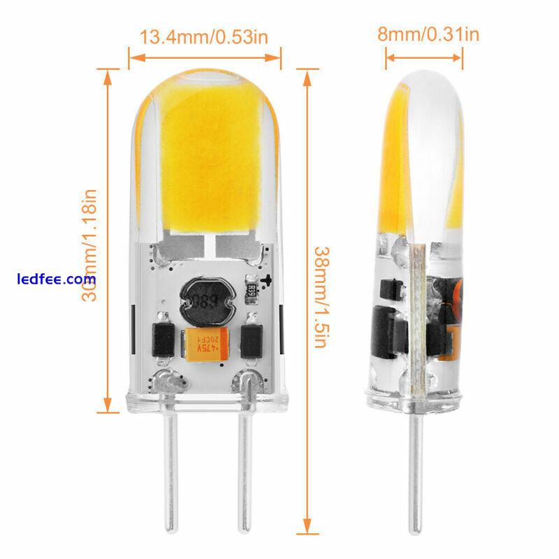 4er GY6.35 LED 5W COB Glühbirne  Dimmbar Stiftsockel Warmweiß  AC DC12V 5 