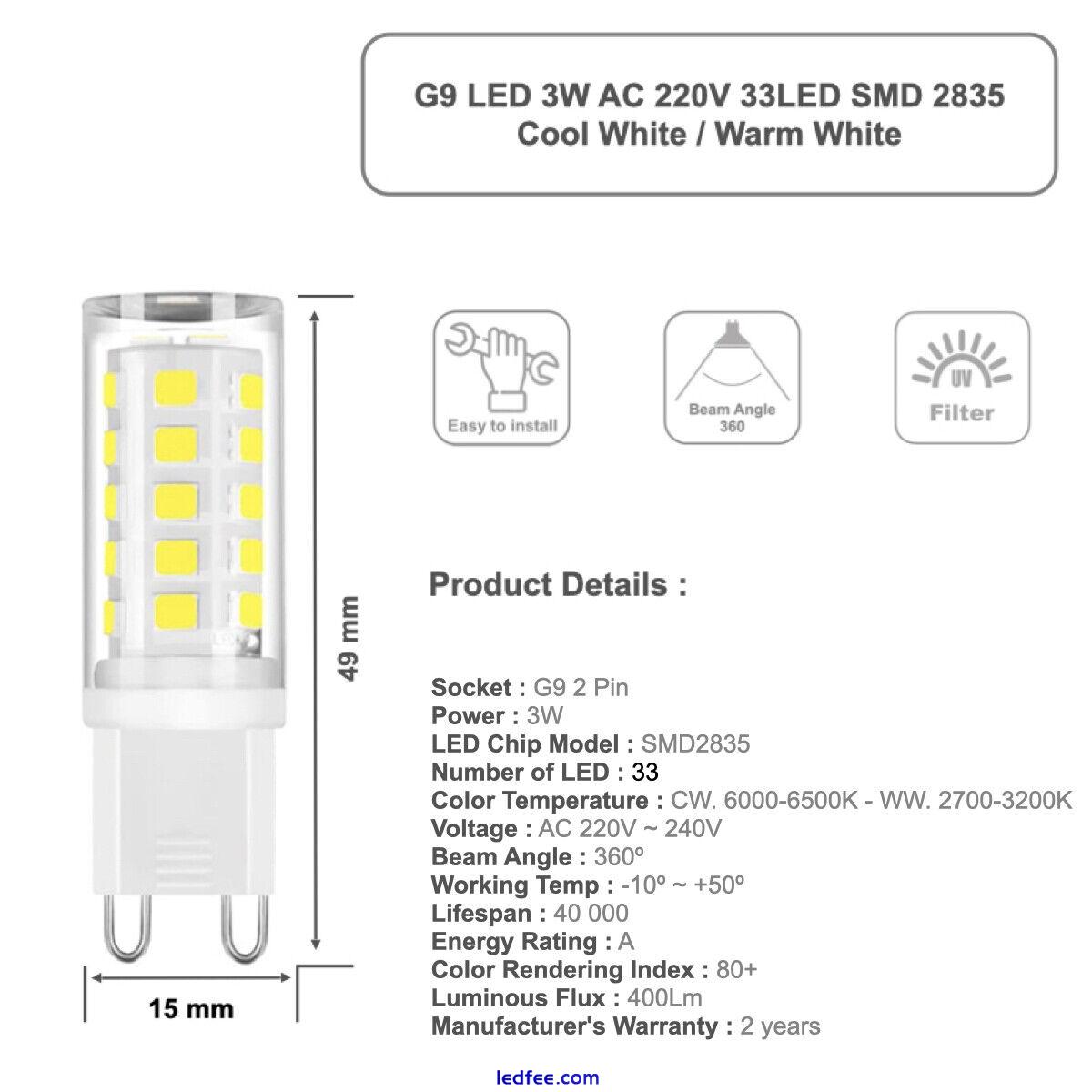 LED Light Bulbs G9 3W | 5W SMD2835 Replacement For G9 Halogen Capsule Bulbs 0 