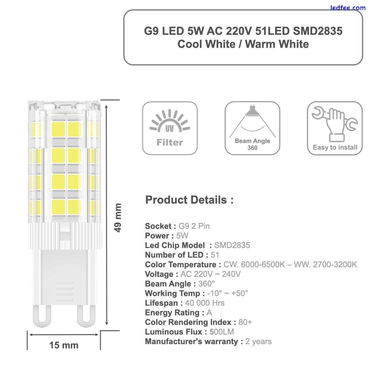 LED Light Bulbs G9 3W | 5W SMD2835 Replacement For G9 Halogen Capsule Bulbs 2 