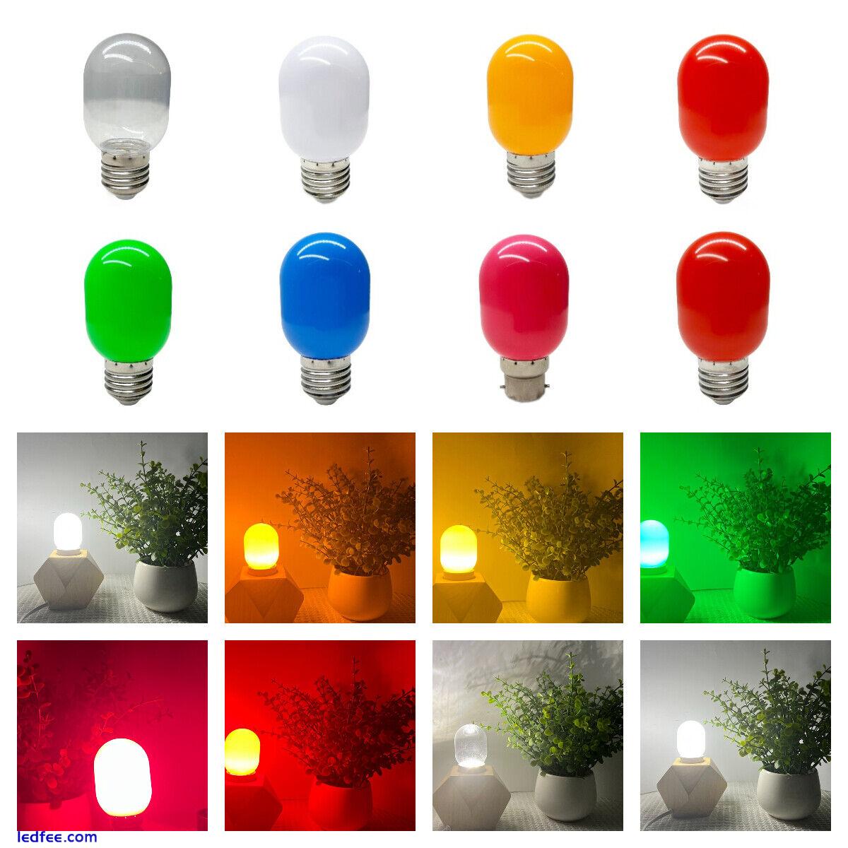 Colorful T45 LED Bulb E27 B22 2W Light Lamps For Party Bar Festival Xmas Decor 0 