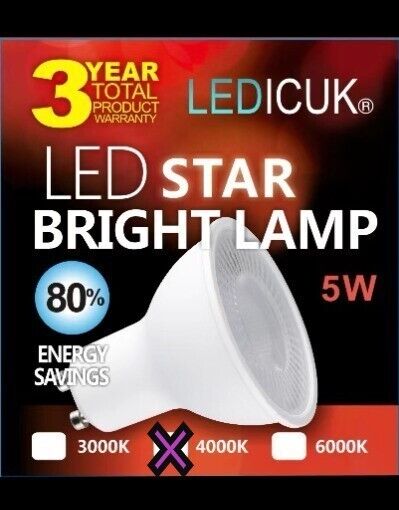 10X LED GU10 Light Bulbs 5W Warm/Daylight/CoolWhite Spotlight ♻️120° ECO 2 