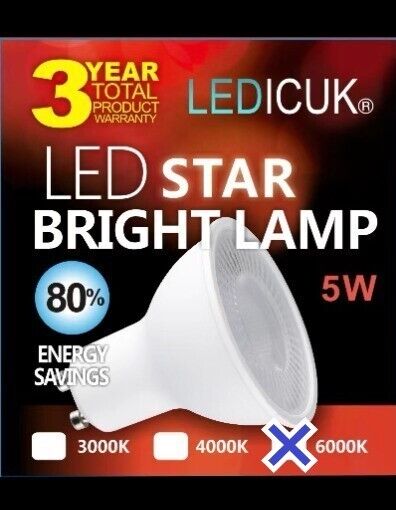 10X LED GU10 Light Bulbs 5W Warm/Daylight/CoolWhite Spotlight ♻️120° ECO 3 