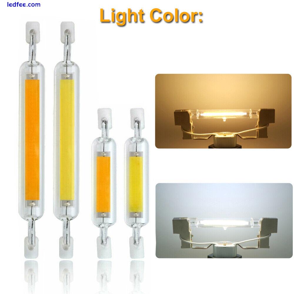 Dimmable R7s LED COB SMD Corn Light Bulb Glass Tube Ceramic Lamp 78mm 118mm 220V 1 