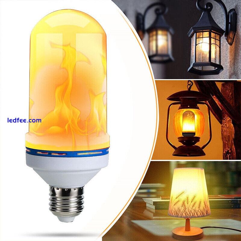 LED E27 360° Flame Flickering Effect Light Bulb Decorative Holiday Lamp 0 