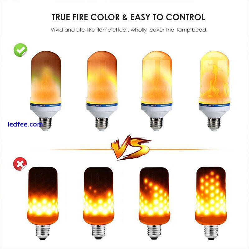 LED E27 360° Flame Flickering Effect Light Bulb Decorative Holiday Lamp 4 