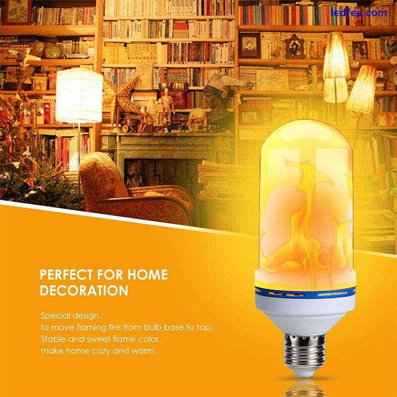 LED E27 360° Flame Flickering Effect Light Bulb Decorative Holiday Lamp 5 