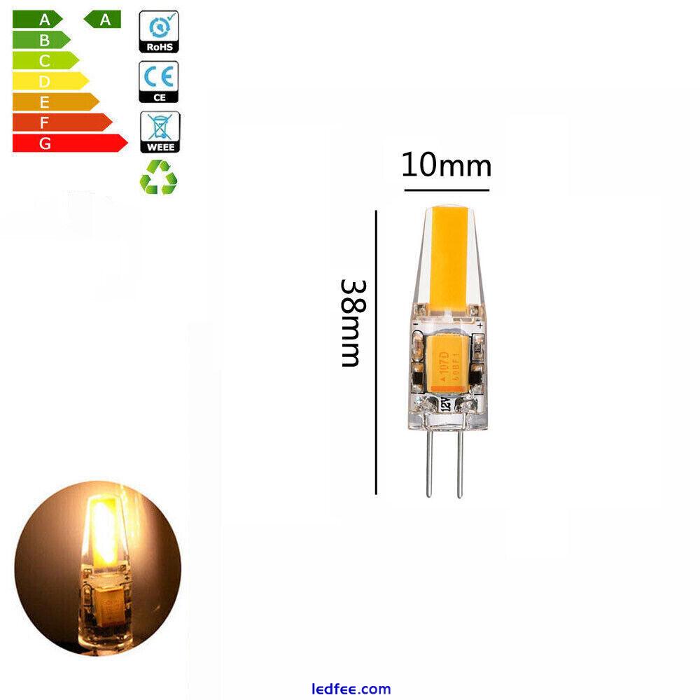 10Pcs G4 LED Bulbs 6W Bulbs Warm White Dimmable COB Pin Base AC/DC 12V 2 