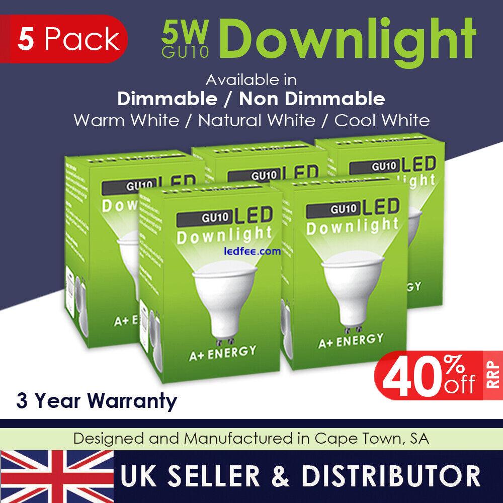 5W LED GU10 Dimmable & Standard Downlight Spotlights Lamps Bulbs Warm Cool A+++ 3 