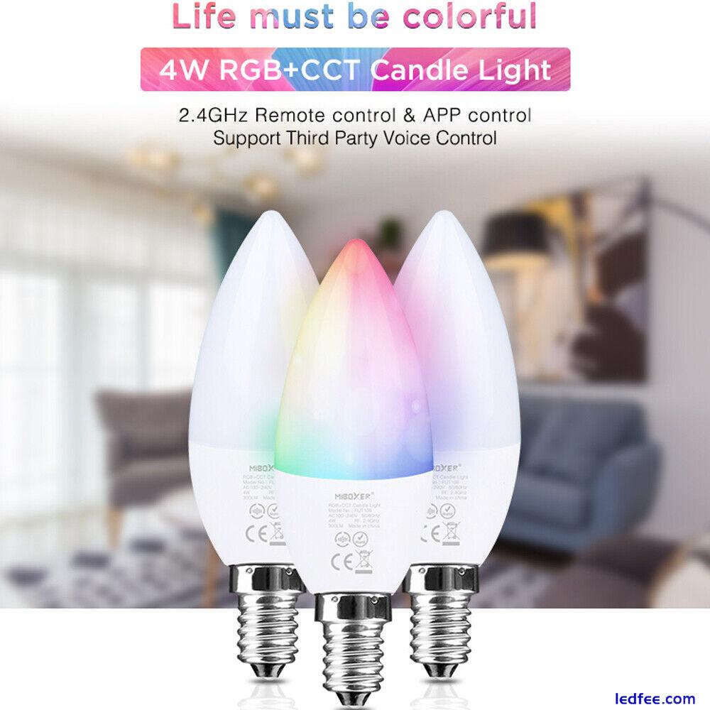 MiLight MIBOXER 2.4G GU10 E14 E27 CCT RGB+CCT Smart Led Bulb Lamp light remote 0 