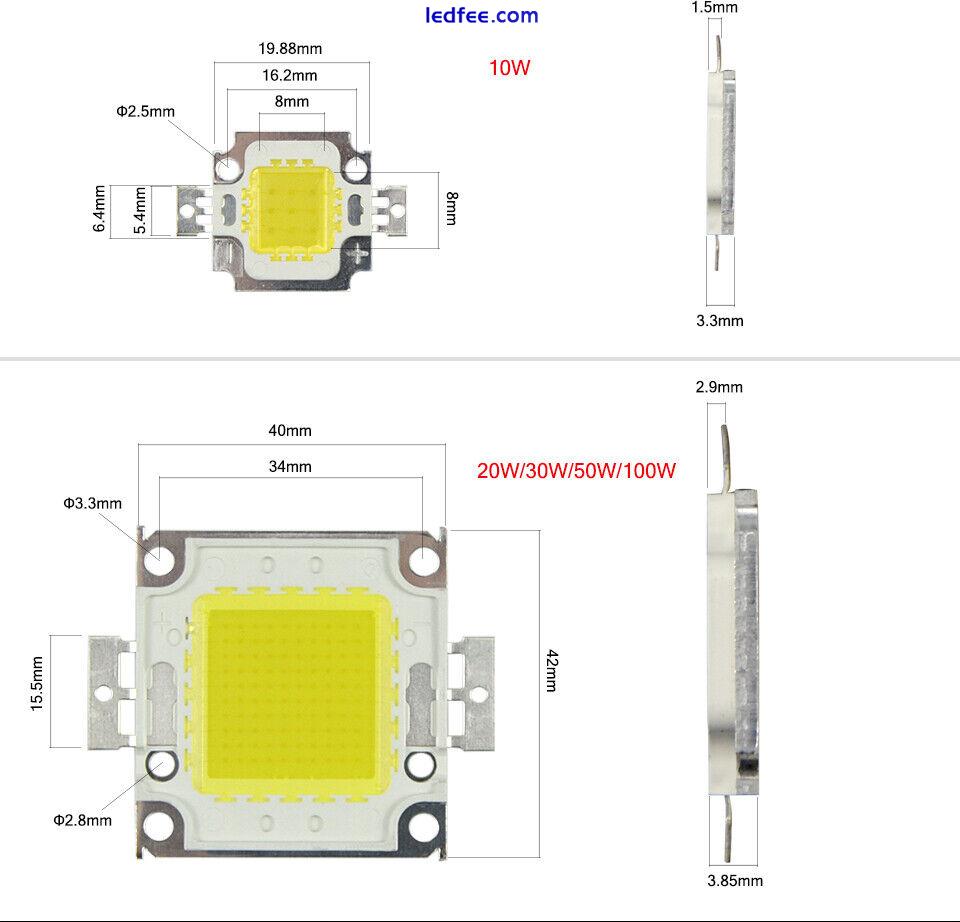 10W~100W LED smd Chip 12V-36V Integrated Bright Cob Bulb beads for Floodlight 0 