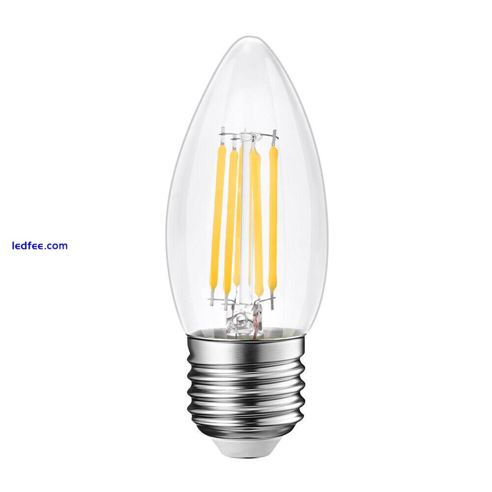 Vintage Filament LED Bulb Dimmable Clear Amber Glass Decorative Industrial Light 2 