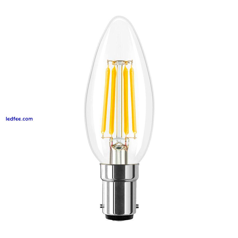 Vintage Filament LED Bulb Dimmable Clear Amber Glass Decorative Industrial Light 1 