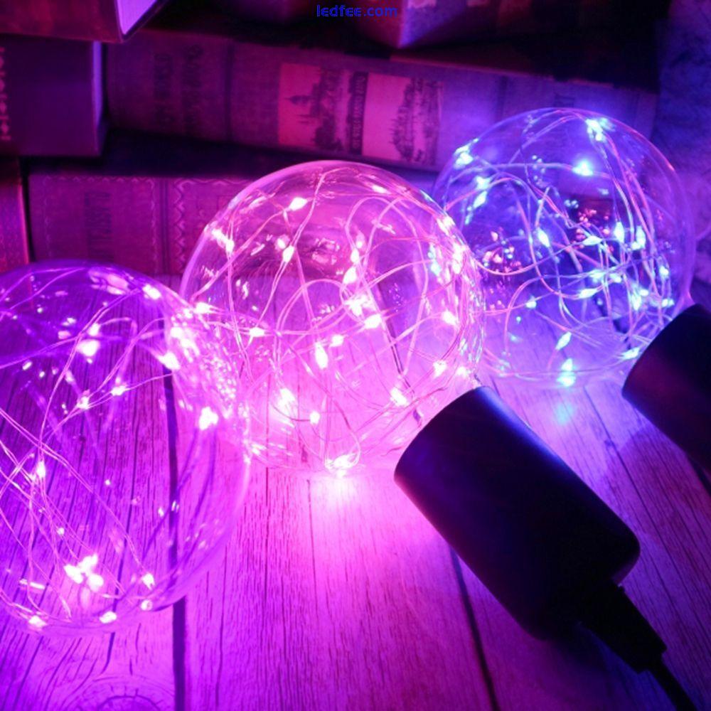 LED Edison String Light Bulb E27 110V 220V G95 RGB Lighting Copper Wire Bulb 3 