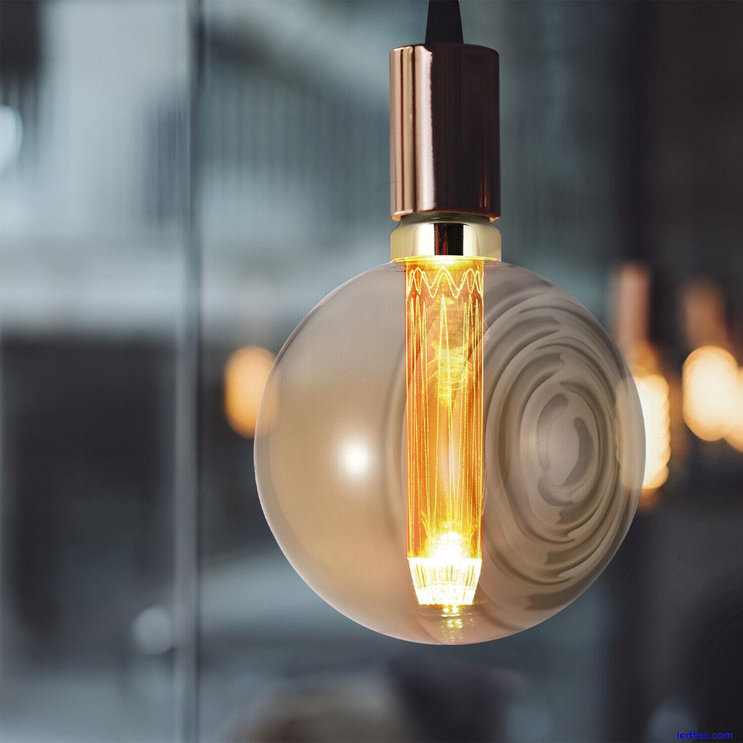 LED Decorative Vintage Bulb Edison LED Filament Light Bulbs Amber Glass E27 3W 5 