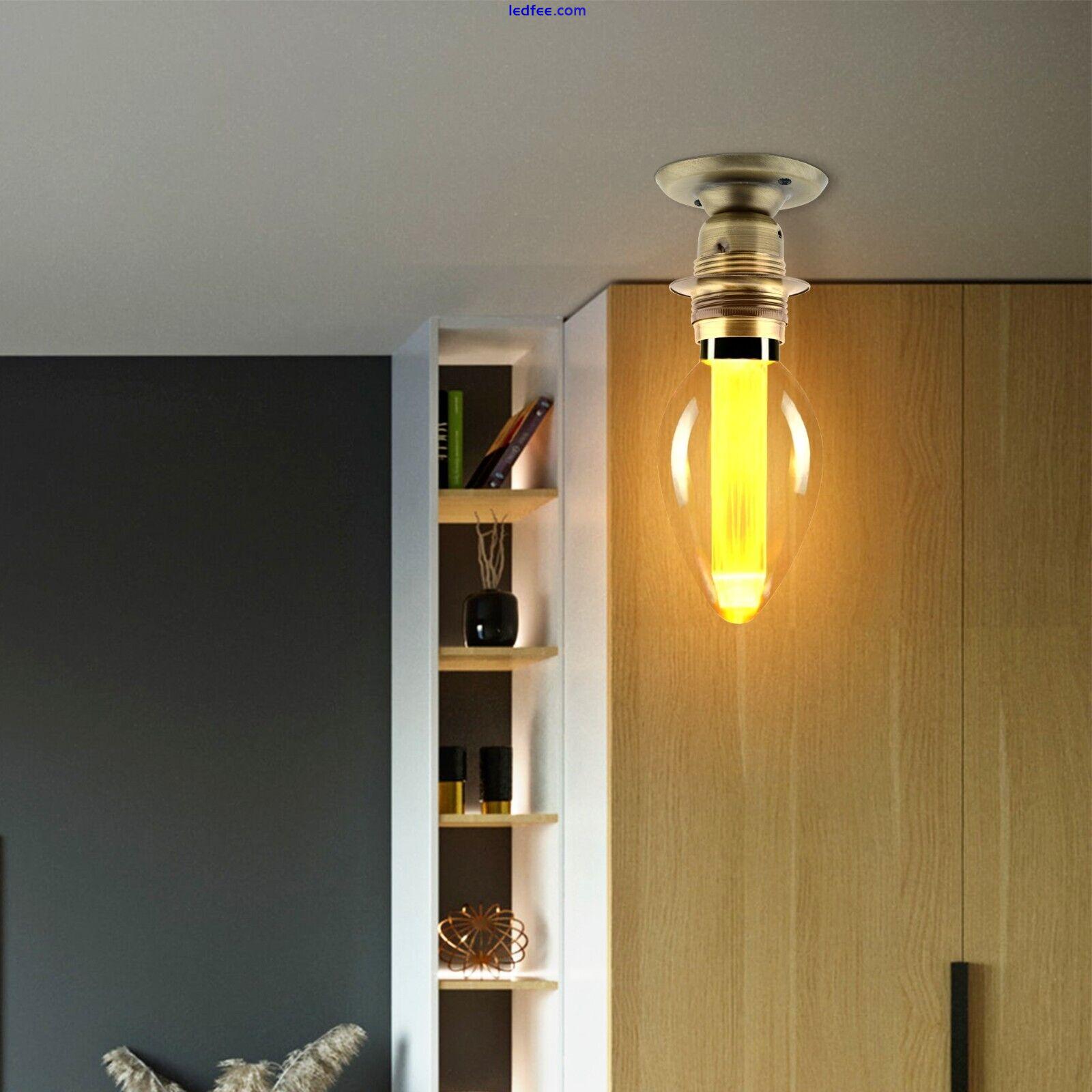 LED Decorative Vintage Bulb Edison LED Filament Light Bulbs Amber Glass E27 3W 3 