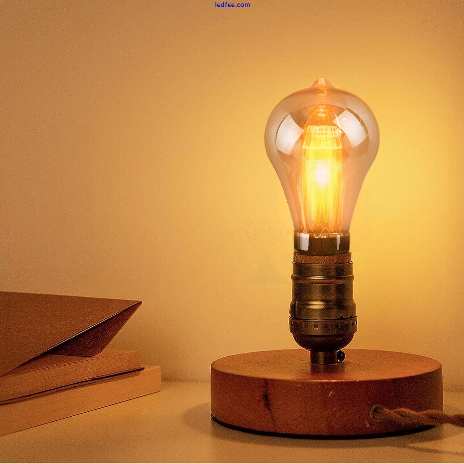 LED Decorative Vintage Bulb Edison LED Filament Light Bulbs Amber Glass E27 3W 4 