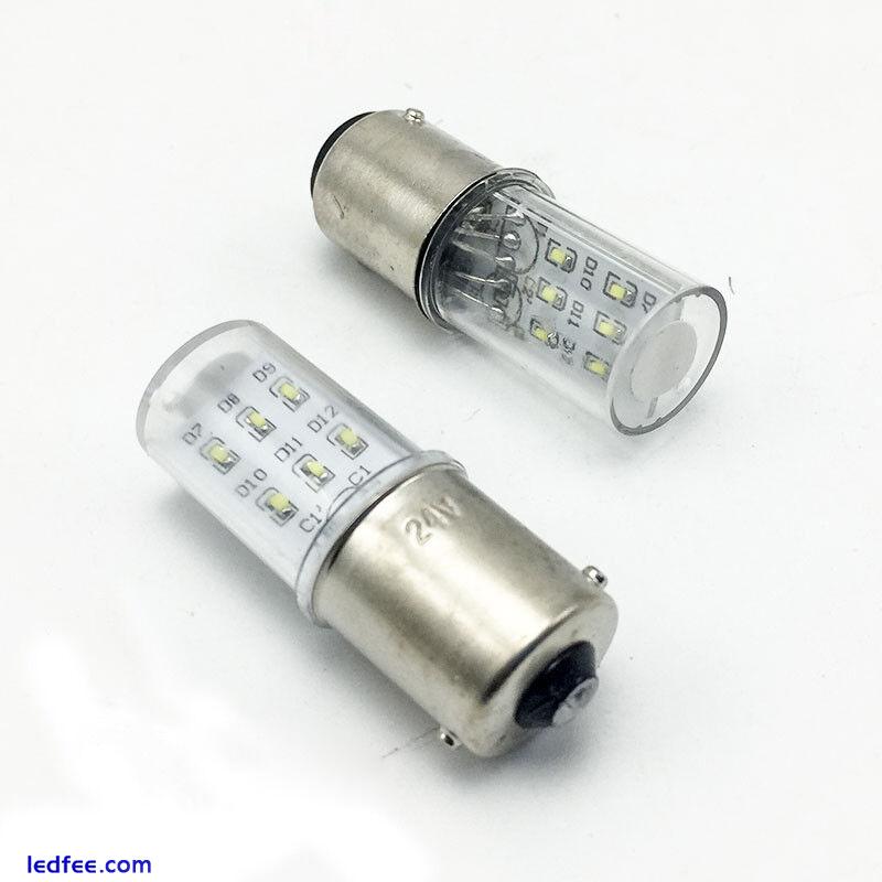 B15 LED Bayonet Warn Light Bulb Lamp 5W 12/24/36/110V/220V Single/Double Contact 0 